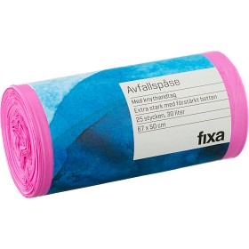 Bild på Fixa Avfallspåse Rosa/Turkos/Lila Extra Starka 30L 25st