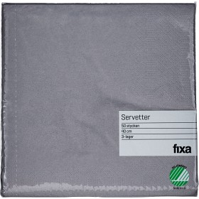 Bild på Fixa Servett Granitgrå 40cm 50-pack