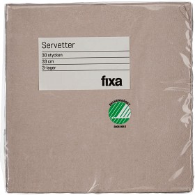 Bild på Fixa Servetter Greige 33cm 30-pack