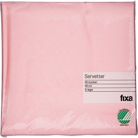 Bild på Fixa Servett Ljusrosa 40cm 50-pack