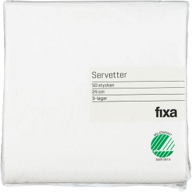 Bild på Fixa Servett Vit 24cm 50-pack