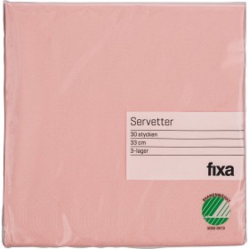 Bild på Fixa Servetter Mellow Rose 33x33cm 30-pack
