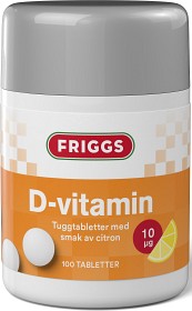 Bild på Friggs D-vitamin 100 tuggtabletter 10 µg