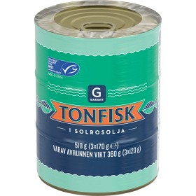 Bild på Garant Tonfisk i Solrosolja 3x170g