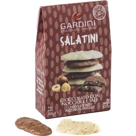 Bild på Gardini Mjölk- & Vit Choklad med Hasselnöt & Havssalt 100g
