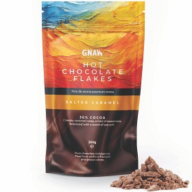 Bild på Gnaw Drickchoklad Salt Karamell Choklad Flakes 250g