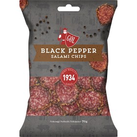 Bild på Göl Black Pepper Salami Chips 70g