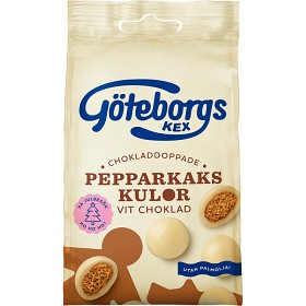 Bild på Göteborgs Kex Pepparkakskulor Vit Choklad 120g