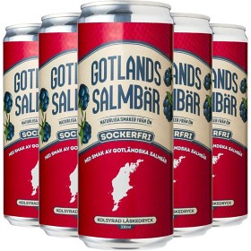 Bild på Gotlands Salmbär Salmbärsläsk Sockerfri Burk 24x33cl