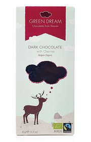 Bild på Green Dream Dark Chocolate with Cherries 85 g