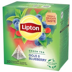 Bild på Lipton Green Tea Goji & Blueberry 20 tepåsar