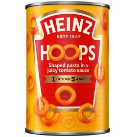 Bild på Heinz Spaghetti Hoops (Pasta i Tomatsås) 400g