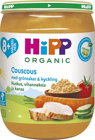 Bild på HiPP Couscous Grönsaker & Kyckling 8M 190 g