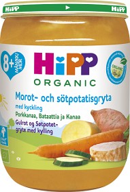 Bild på HiPP Morot- & Sötpotatisgryta med Kyckling 8M 190 g