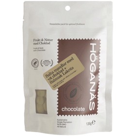 Bild på Höganäs Chocolate Dragees Saltade Mandlar, Vit Choklad & Salmiak 135g