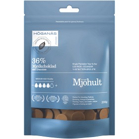 Bild på Höganäs Chocolate Mjölkchoklad 36% Couverture "MJÖHULT" 200g