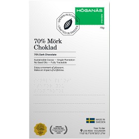 Bild på Höganäs Chocolate 70% Mörk Choklad 70g