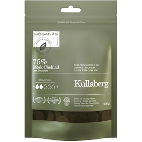 Bild på Höganäs Chocolate Mörk Choklad 75% Couverture "KULLABERG" 200g