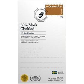 Bild på Höganäs Chocolate 80% Mörk Choklad 70g