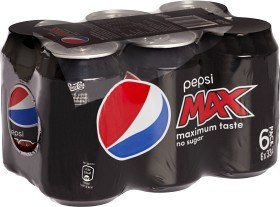 Bild på Pepsi Max Burk 6x33cl inkl pant