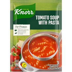 Bild på Knorr Tomato Soup with Pasta Pulvermix 3-portioner