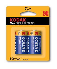 Bild på Kodak batterier Max Alkaline C, 2 st