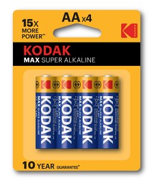 Bild på Kodak batterier Max Alkaline AA, 4 st