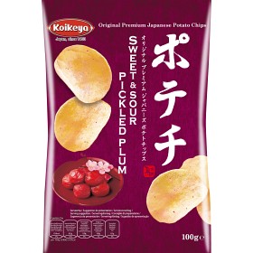 Bild på Koikeya Potechi Sweet & Sour Pickled Plum Chips 100g