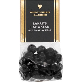 Bild på Konfektyrfabriken i Hälsingborg Lakrits i Choklad med Kola 150g