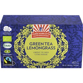 Bild på Kung Markatta Grönt te med citrongräs 20 tepåsar