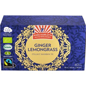 Bild på Kung Markatta Ginger Lemongrass Rooibos Te 20-påsar