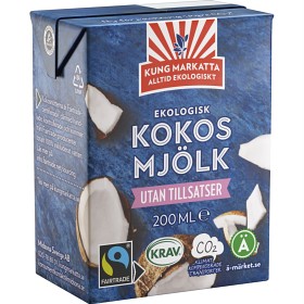 Bild på Kung Markatta Kokosmjölk 200 ml KRAV Fairtrade