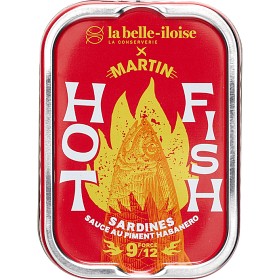 Bild på La Belle-Iloise HOT FISH Sardiner med Habanerosås 115g