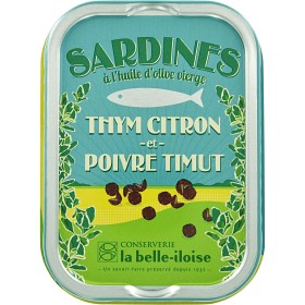 Bild på La Belle-Iloise Sardiner Citrontimjan & Timutpeppar 115g