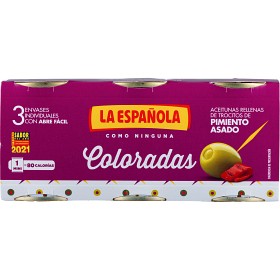 Bild på La Española Manzanillaoliver med Rostad Paprika 3-pack