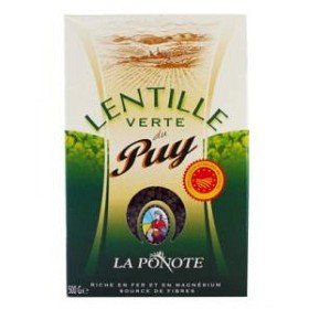 Bild på La Ponote Lentilles Vertes du Puy AOC 500g
