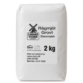 Bild på Labans Kvarn Rågmjöl Stenmalet Grov 2kg