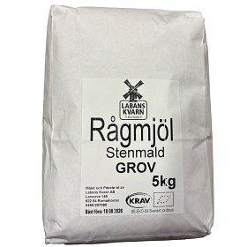 Bild på Labans Kvarn Rågmjöl Stenmalet Grov 5kg