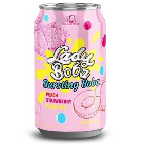 Bild på Lady Boba Peach Strawberry Bubble Tea 320ml