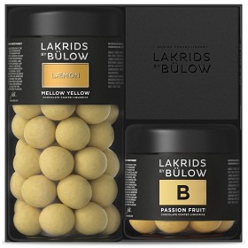 Bild på Lakrids by Bülow Læmon Black Box Regular/Small & B Passion Fruit 420g