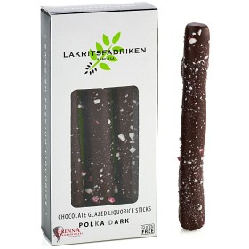 Bild på Lakritsfabriken Liquorice Sticks Dark Chocolate & Polka 45g