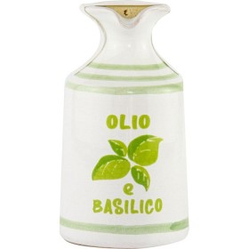 Bild på Lamantea Olivolja Handmålad Keramikflaska med smak av Basilika 250ml