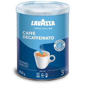 Bild på Lavazza Caffè Decaffeinato Finmalet Kaffe Burk 250g