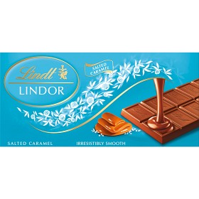 Bild på Lindt LINDOR Salted Caramel fylld Mjölkchoklad 100g