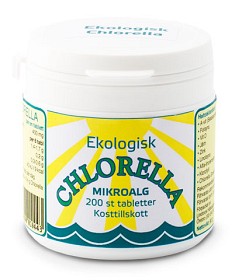 Bild på Lindroos Chlorella 400 mg 200 tabletter EKO