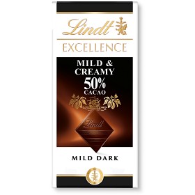 Bild på Lindt EXCELLENCE 50% Kakao Mild & Krämig Mörk Choklad 100g