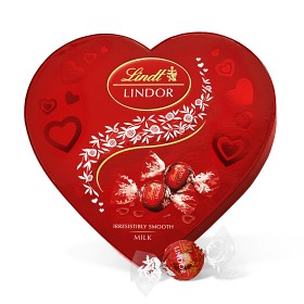 Bild på Lindt LINDOR Hjärta Chokladask Mjölkchoklad 200g