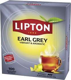 Bild på Lipton Earl Grey Black Tea Tepåsar 100-pack