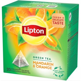 Bild på Lipton Green Tea Mandarin Orange 20 tepåsar