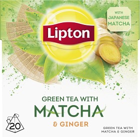 Bild på Lipton Green Tea Matcha & Ginger 20 tepåsar